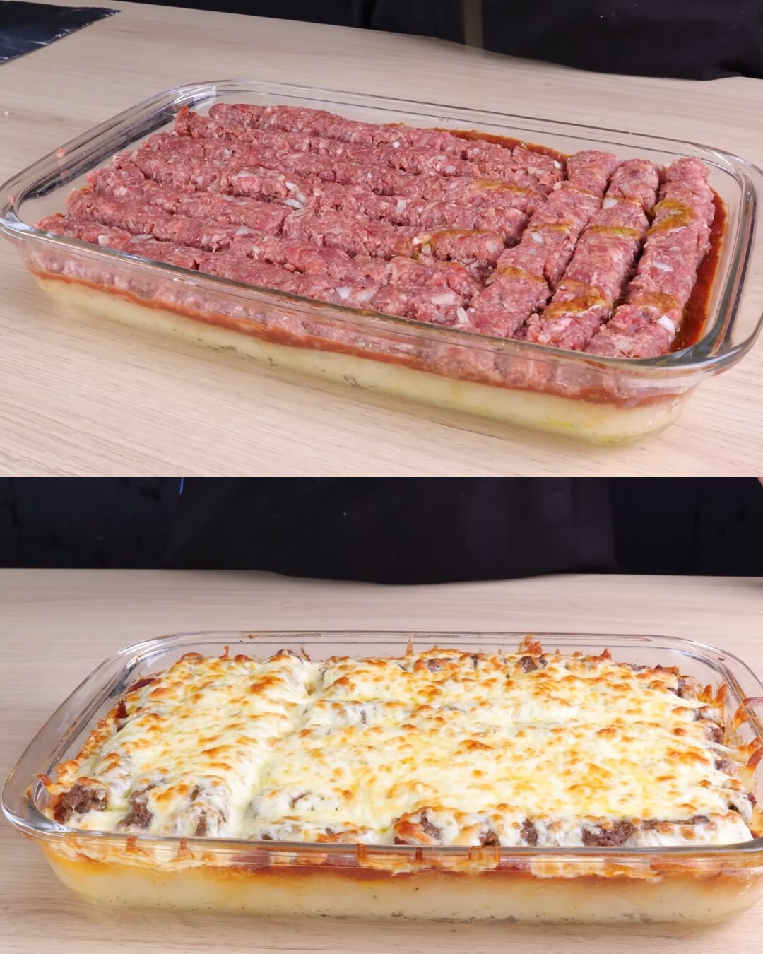 Beef and Mashed Potato Bake with Cheese