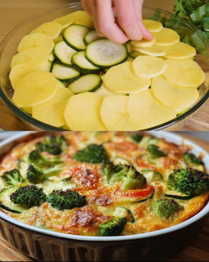 Cheesy Broccoli Zucchini Casserole