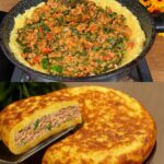 Cheesy Beef and Potato Bake with Garlic Yogurt Sauce