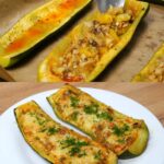 Stuffed Zucchini with Mushrooms, Orange, and Creamy Dill Sauce