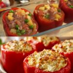 Hearty Stuffed Bell Peppers with Meat and Vegetables