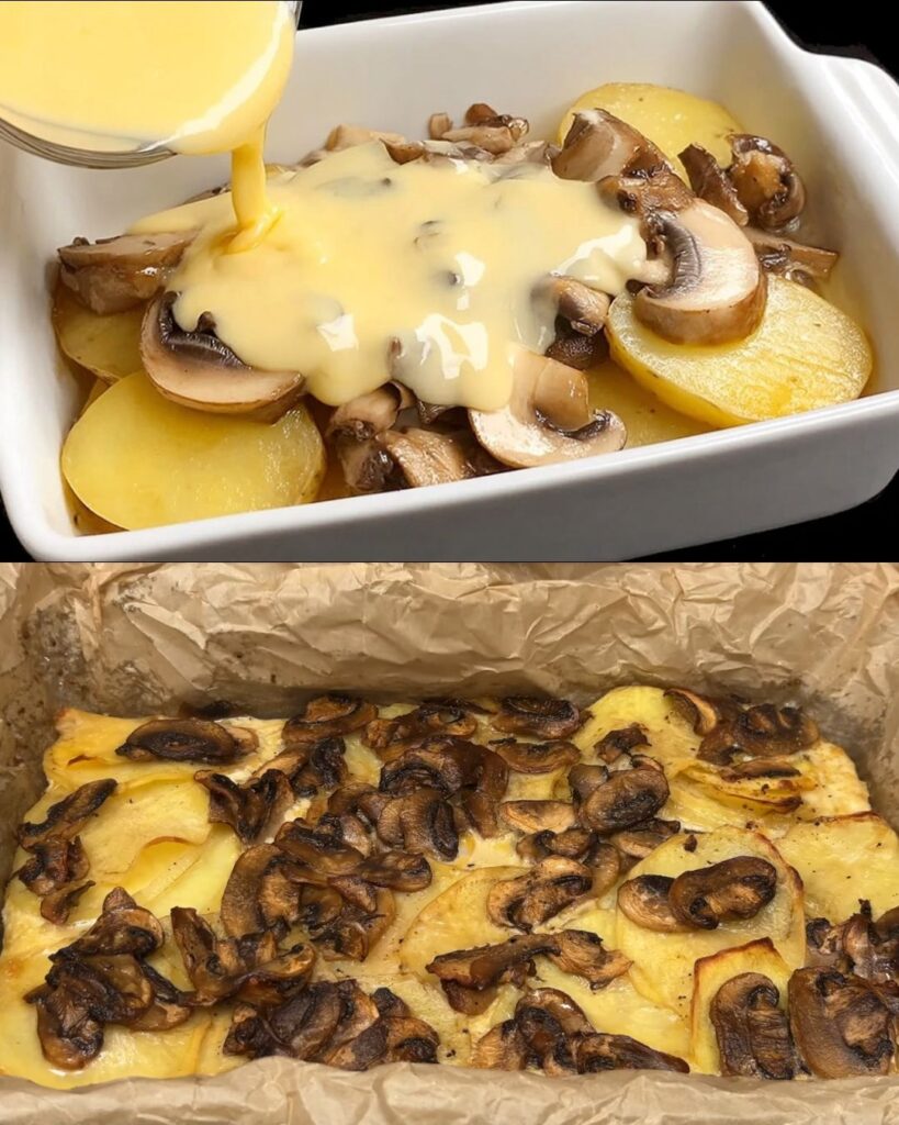 Creamy Mushroom and Potato Bake