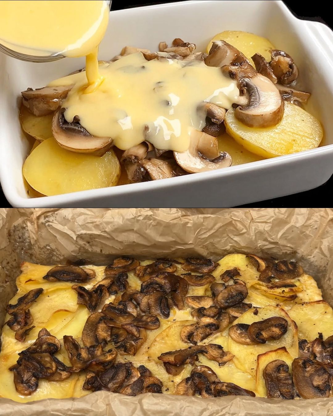 Creamy Mushroom and Potato Bake