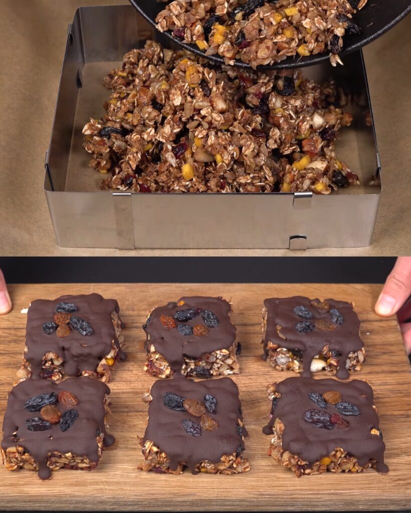 Healthy Oatmeal, Nut & Fruit Energy Bars