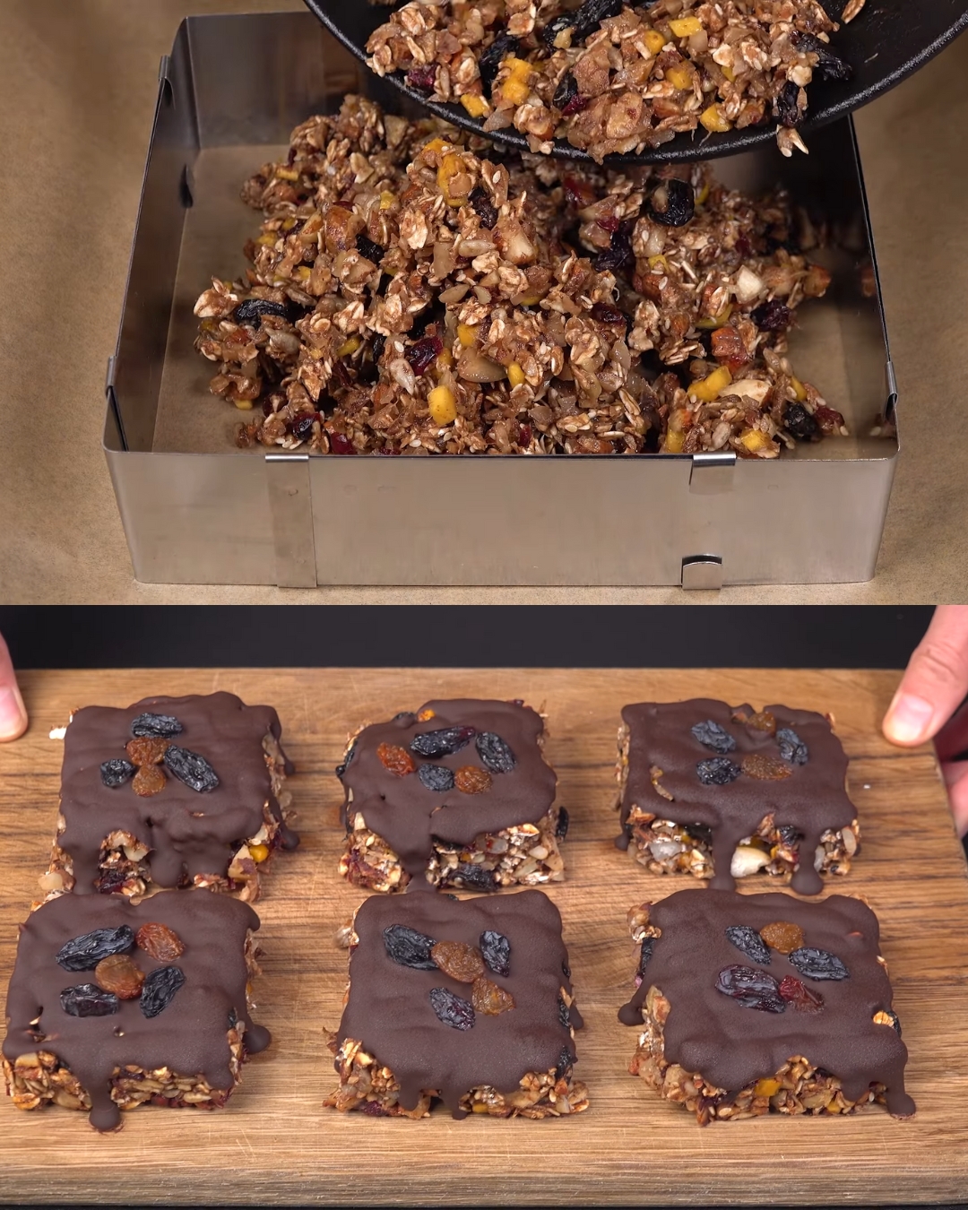 Healthy Oatmeal, Nut & Fruit Energy Bars