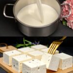 Homemade Fresh Cheese with Vegetable Salad