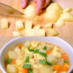 Potato, Egg, and Vegetable Stir-Fry Soup