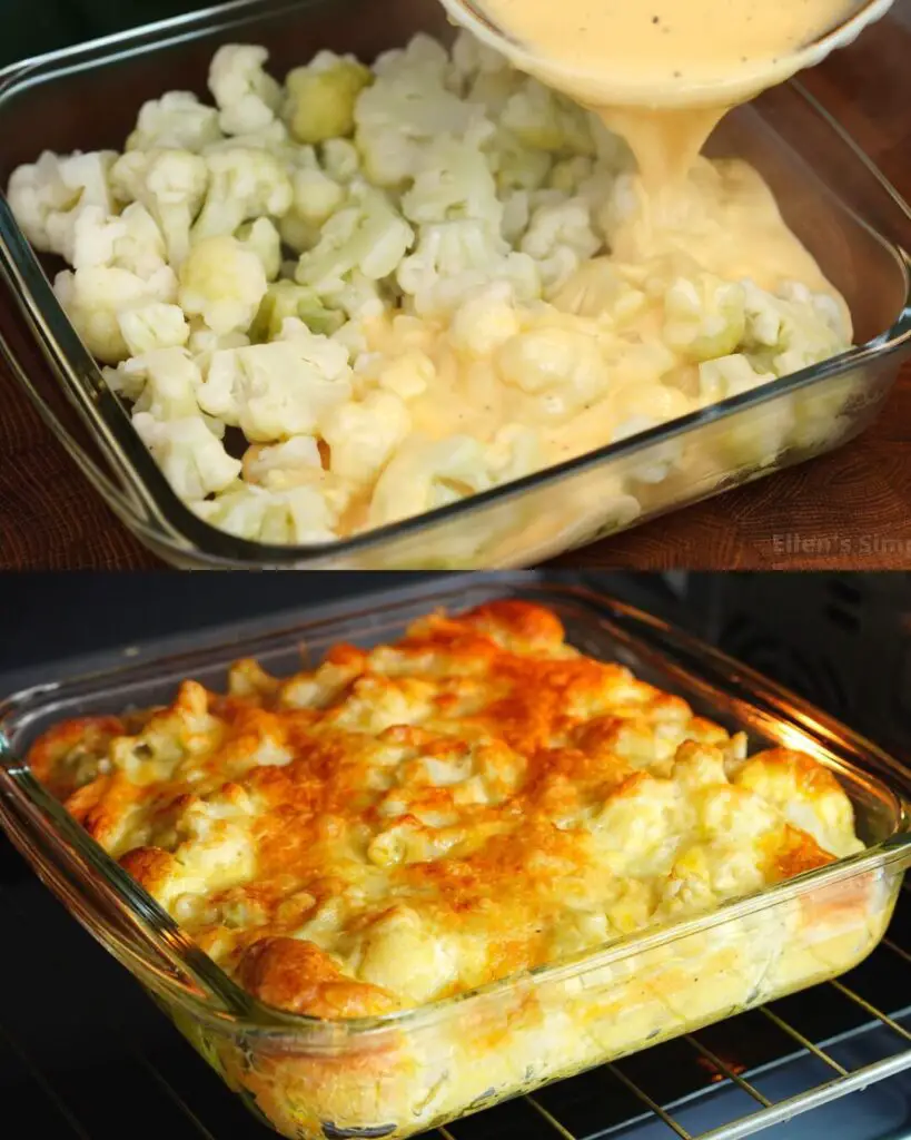 Baked Cauliflower and Cheese Casserole