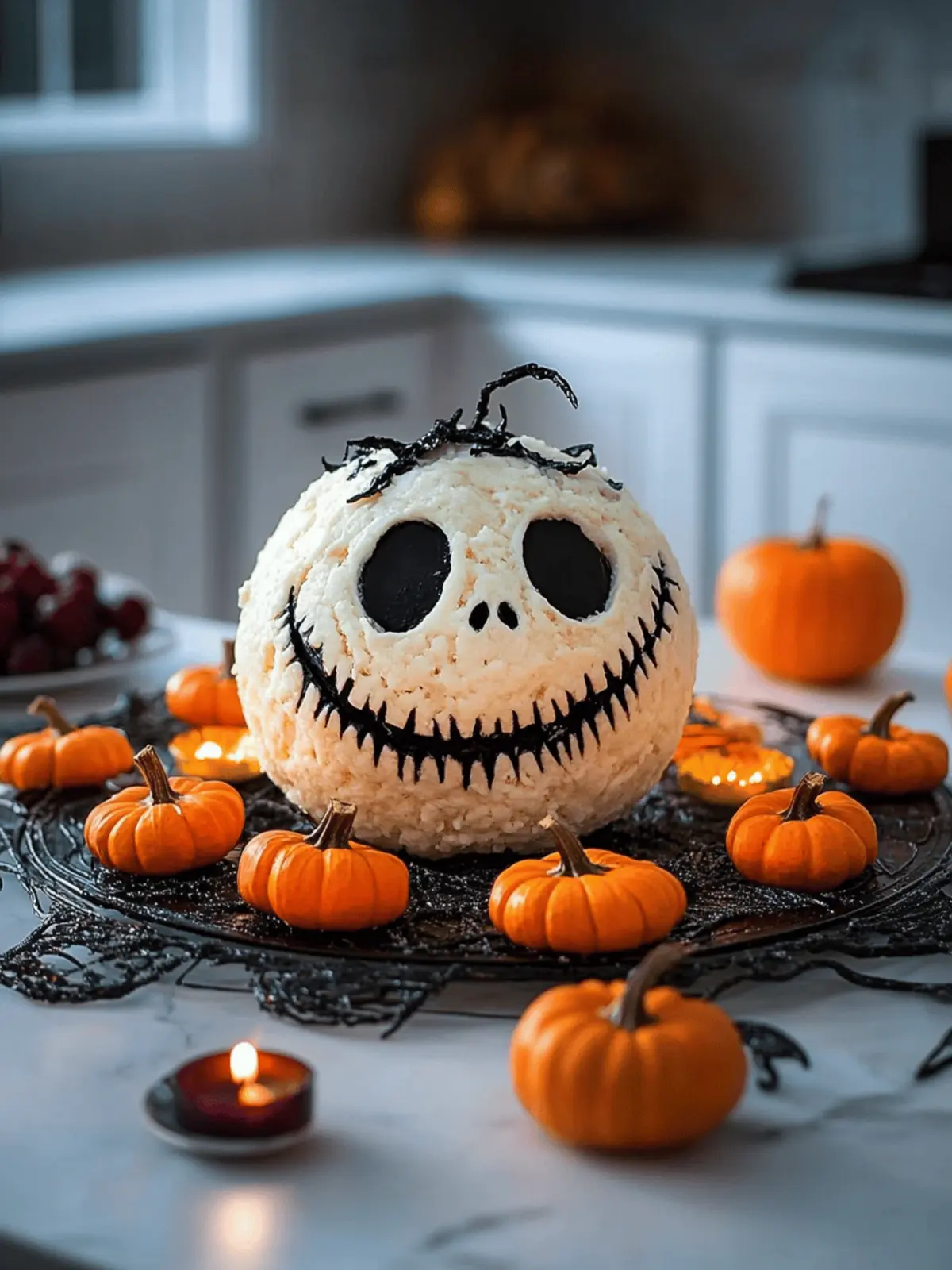 Skellington Cheese Ball Appetizer