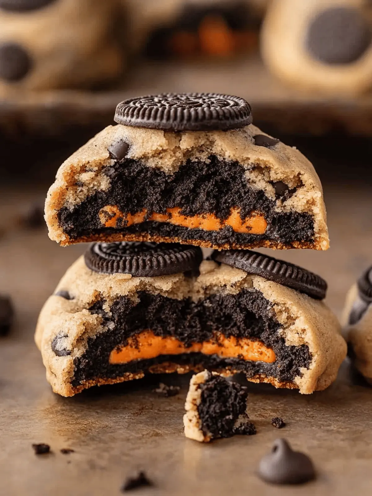 Oreo Stuffed Chocolate Chip Cookies