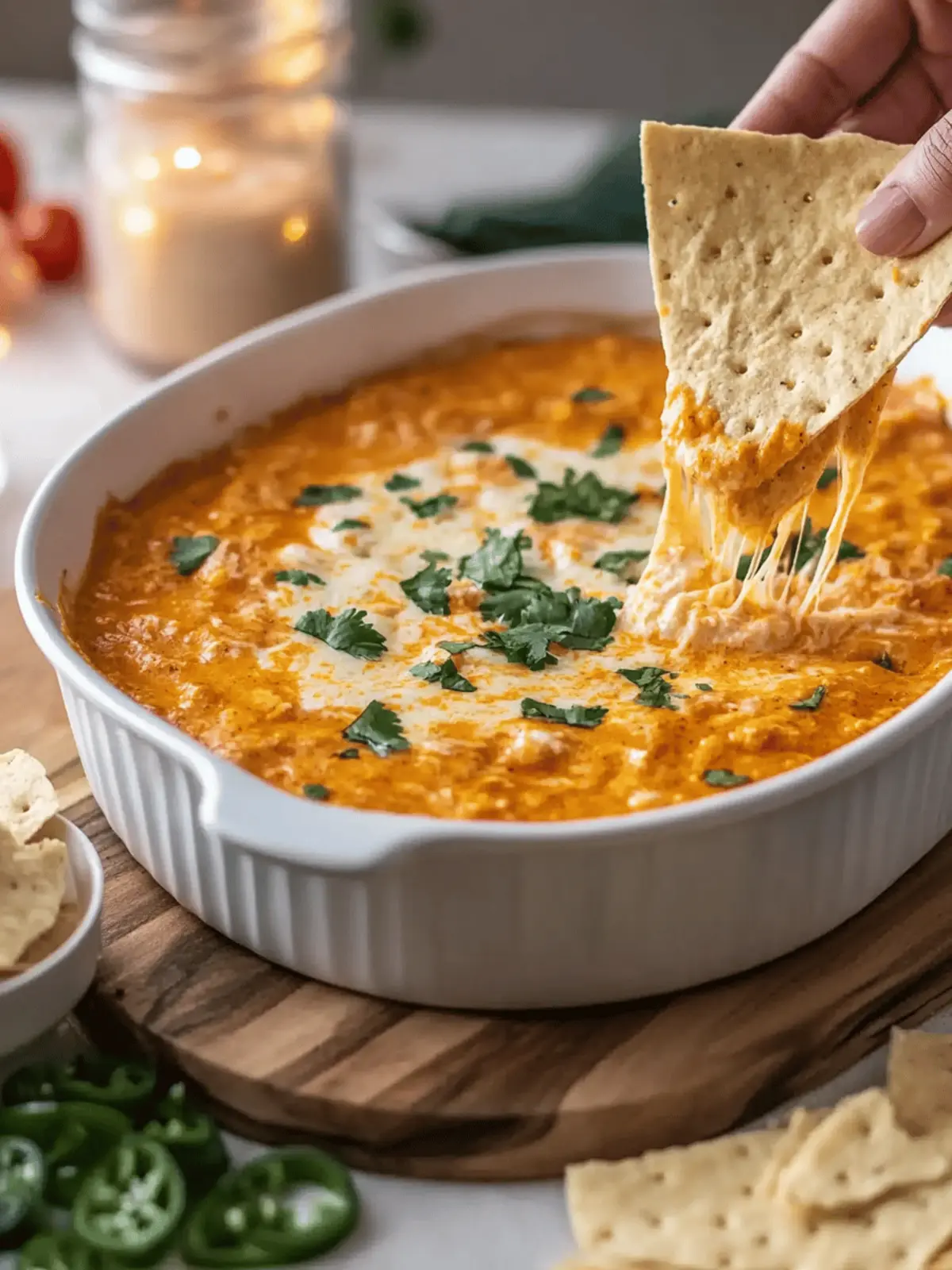 Creamiest Buffalo Chicken Dip