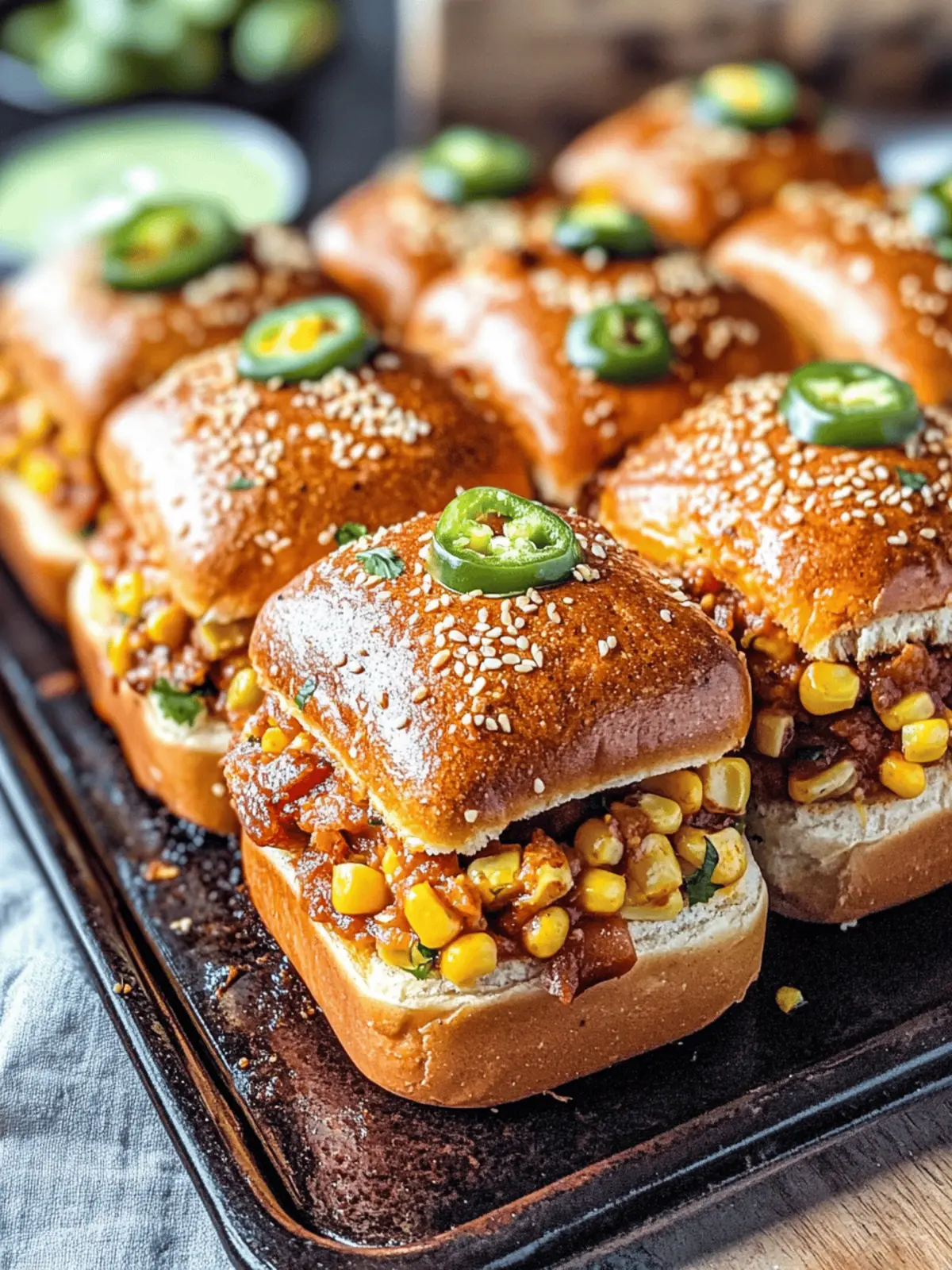 Mexican Paneer & Corn Sliders