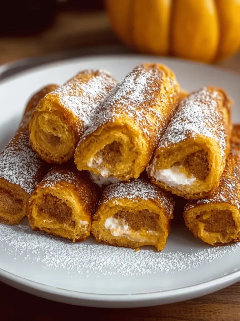 Pumpkin French Toast Roll-Ups