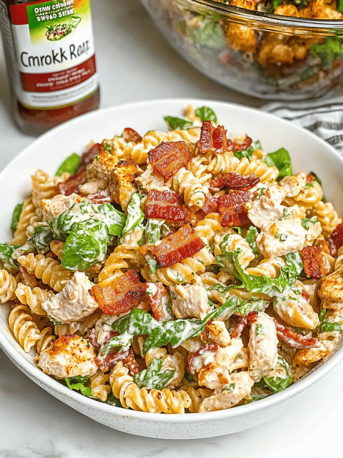Chicken Bacon Ranch Pasta Salad