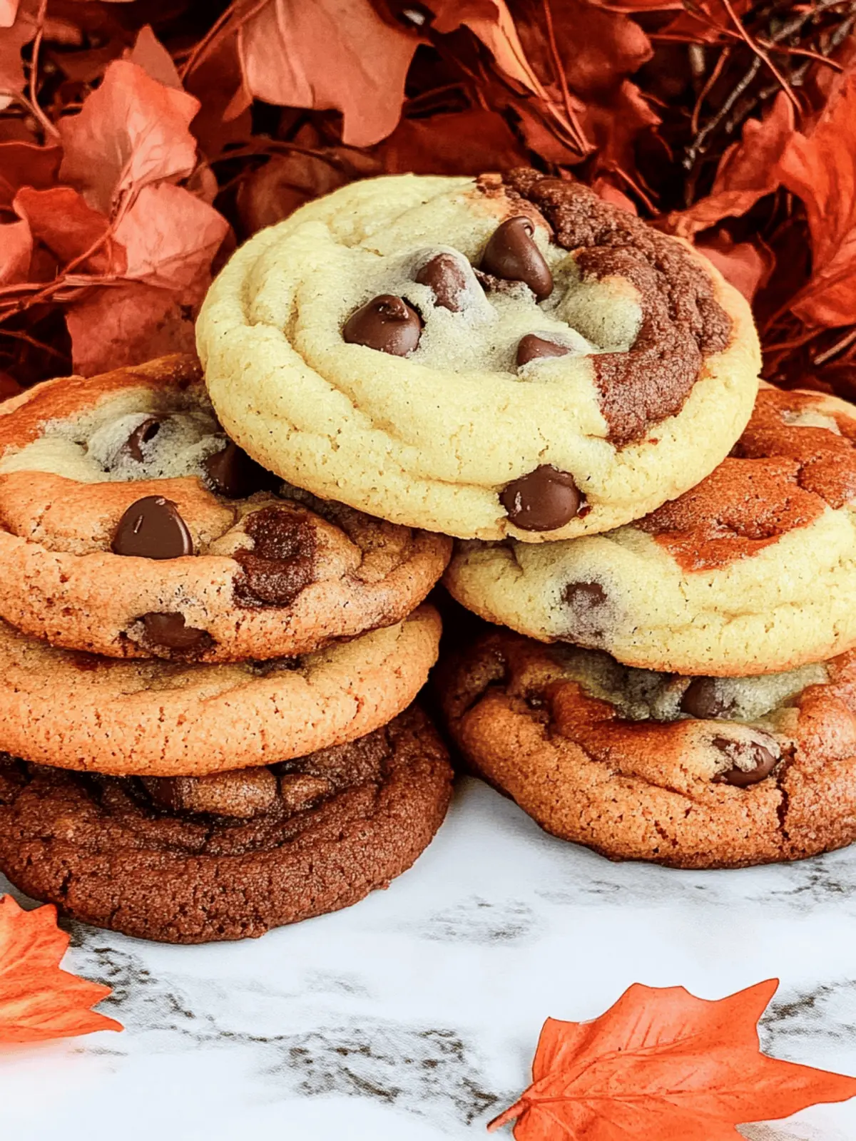 Marble Chocolate Chip Cookies