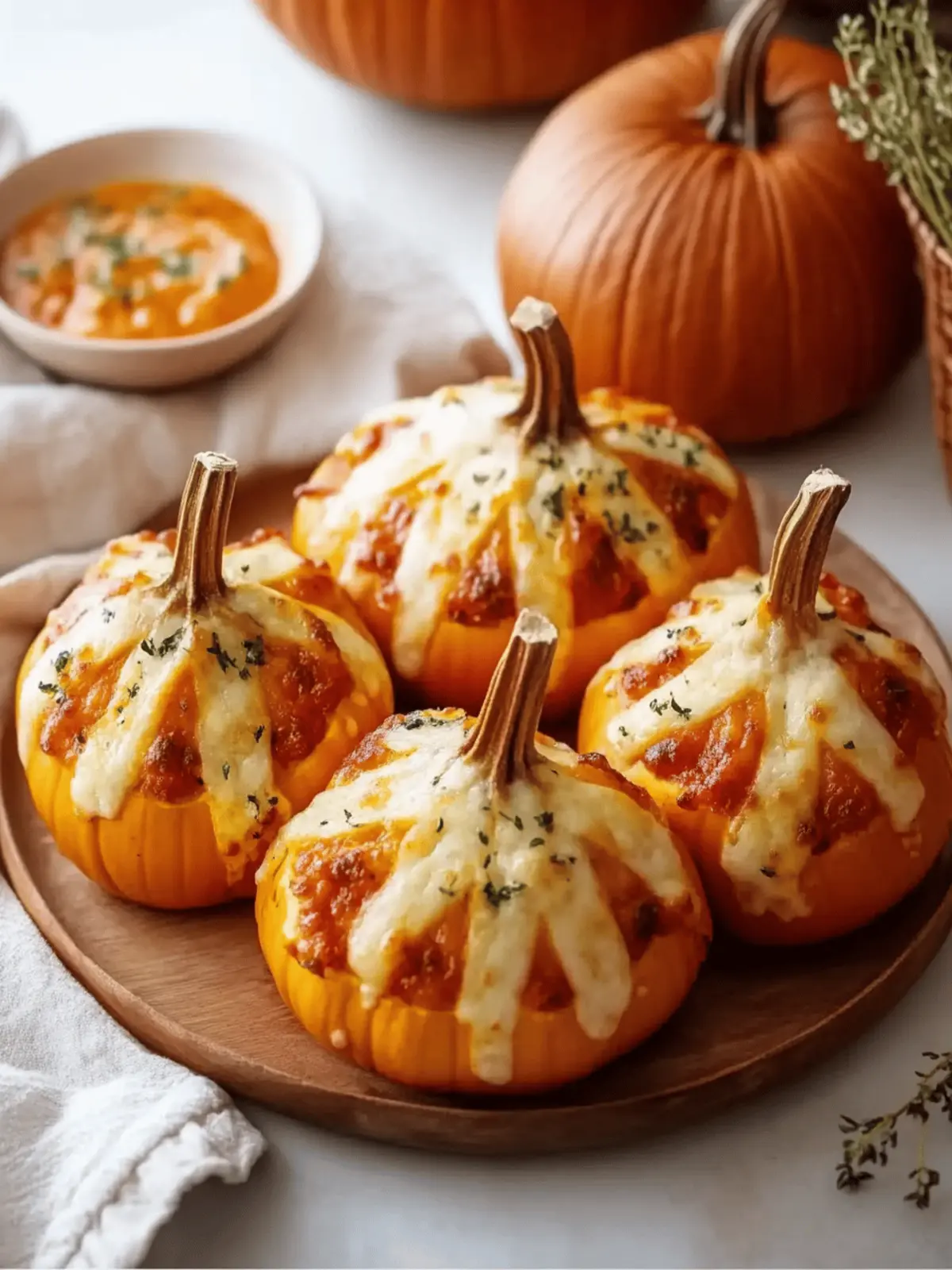 Pizza-Stuffed Pumpkins