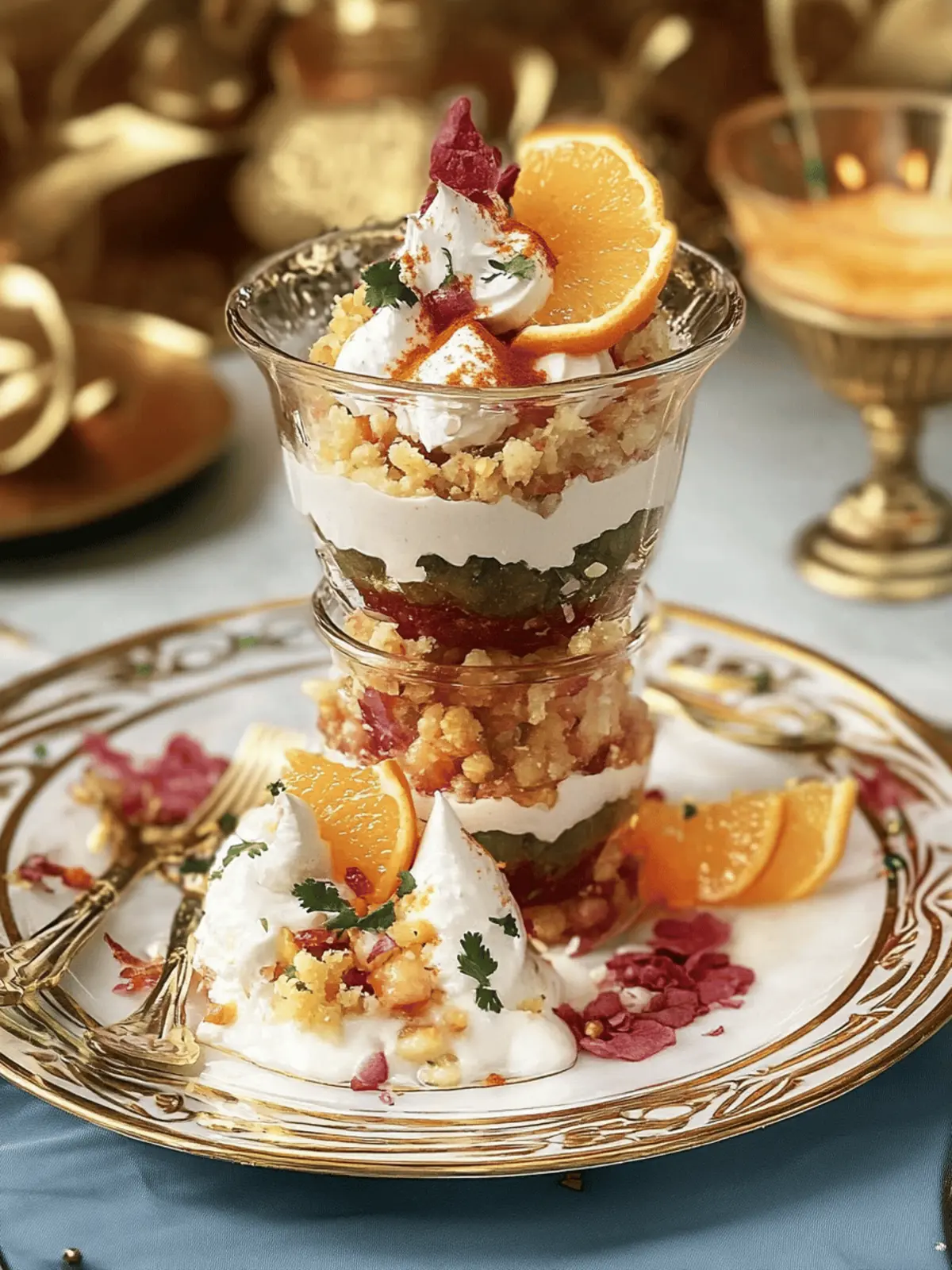 Orange Dahi Vada Layer Chaat
