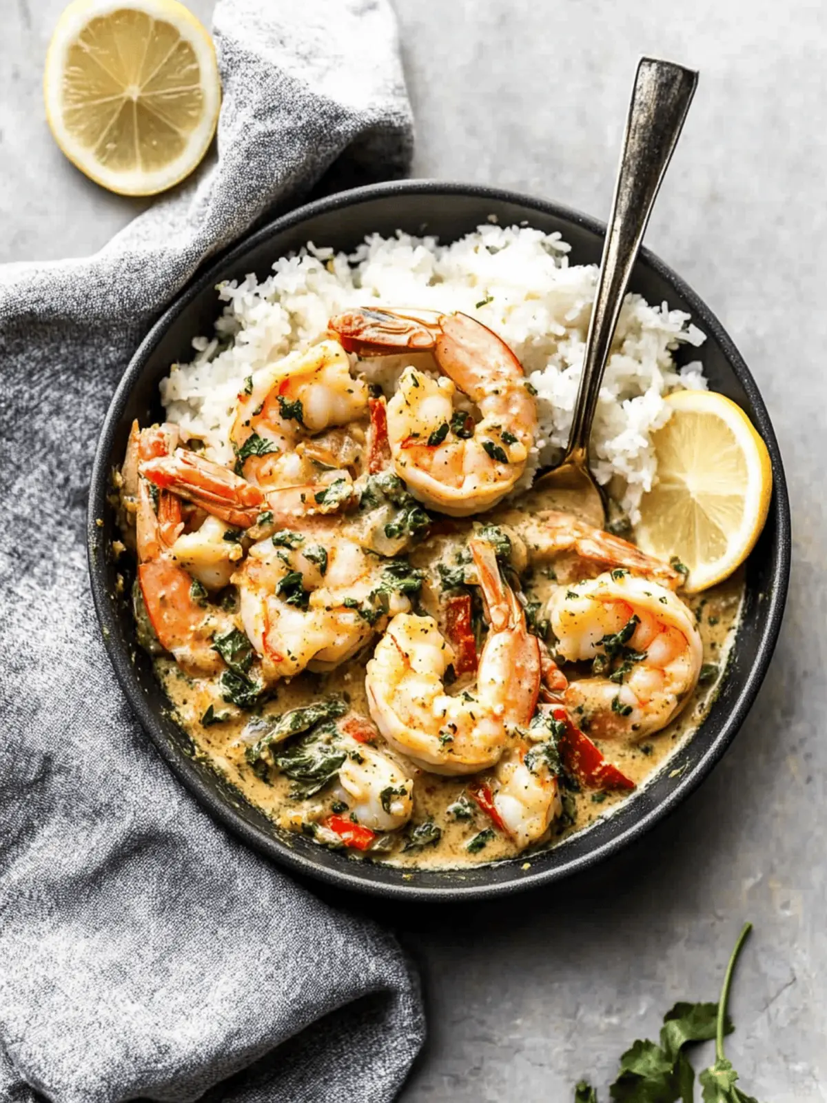 One Pan Creamy Garlic Shrimp