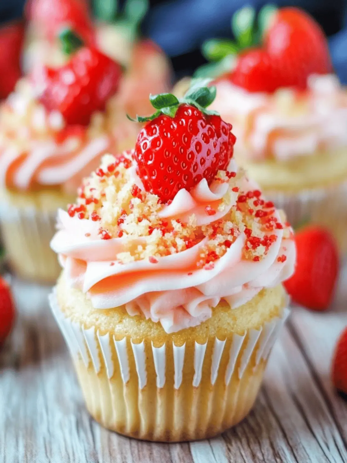 Strawberry Crunch Cupcakes