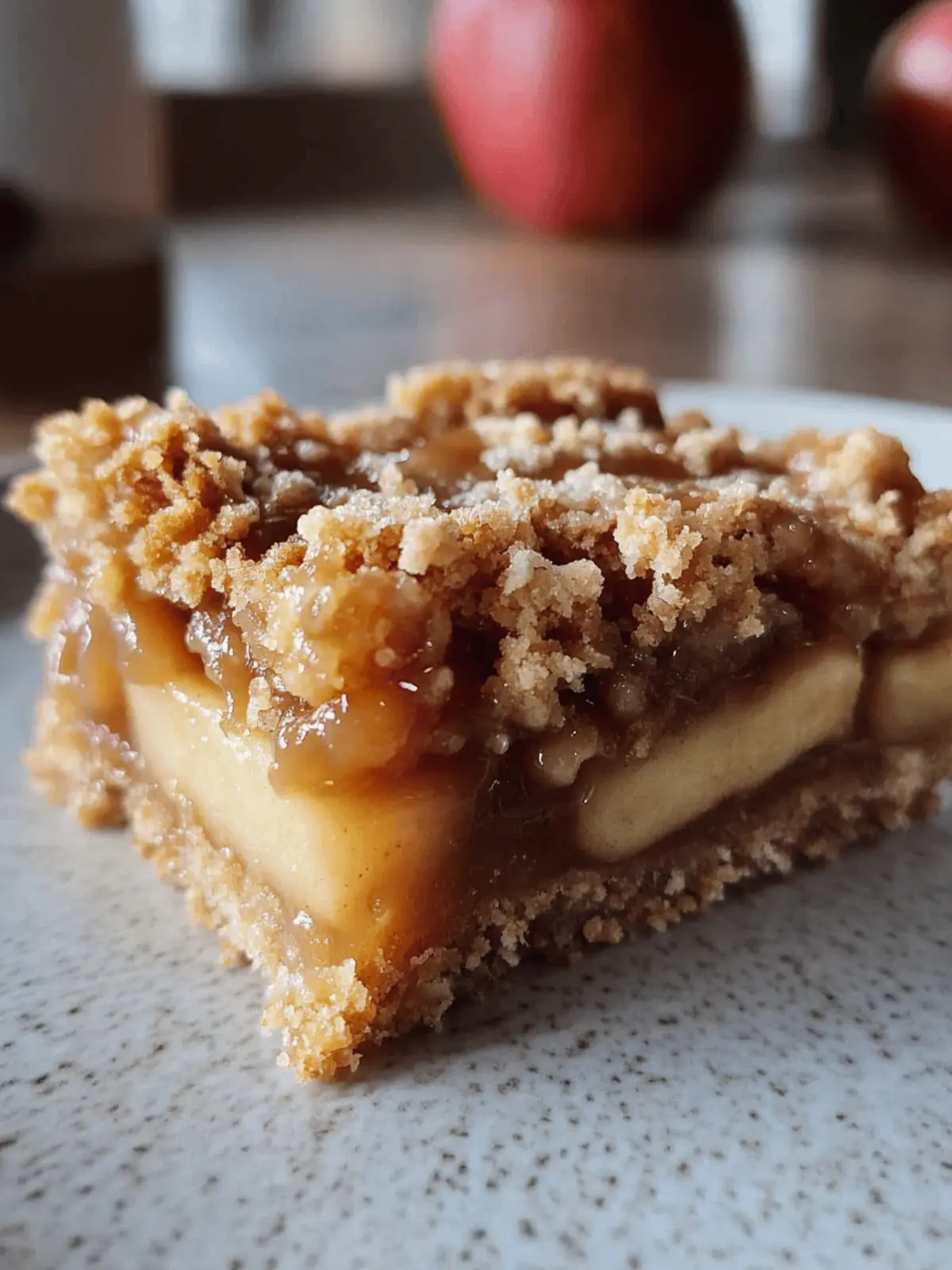 Salted Caramel Apple Crumble Bars