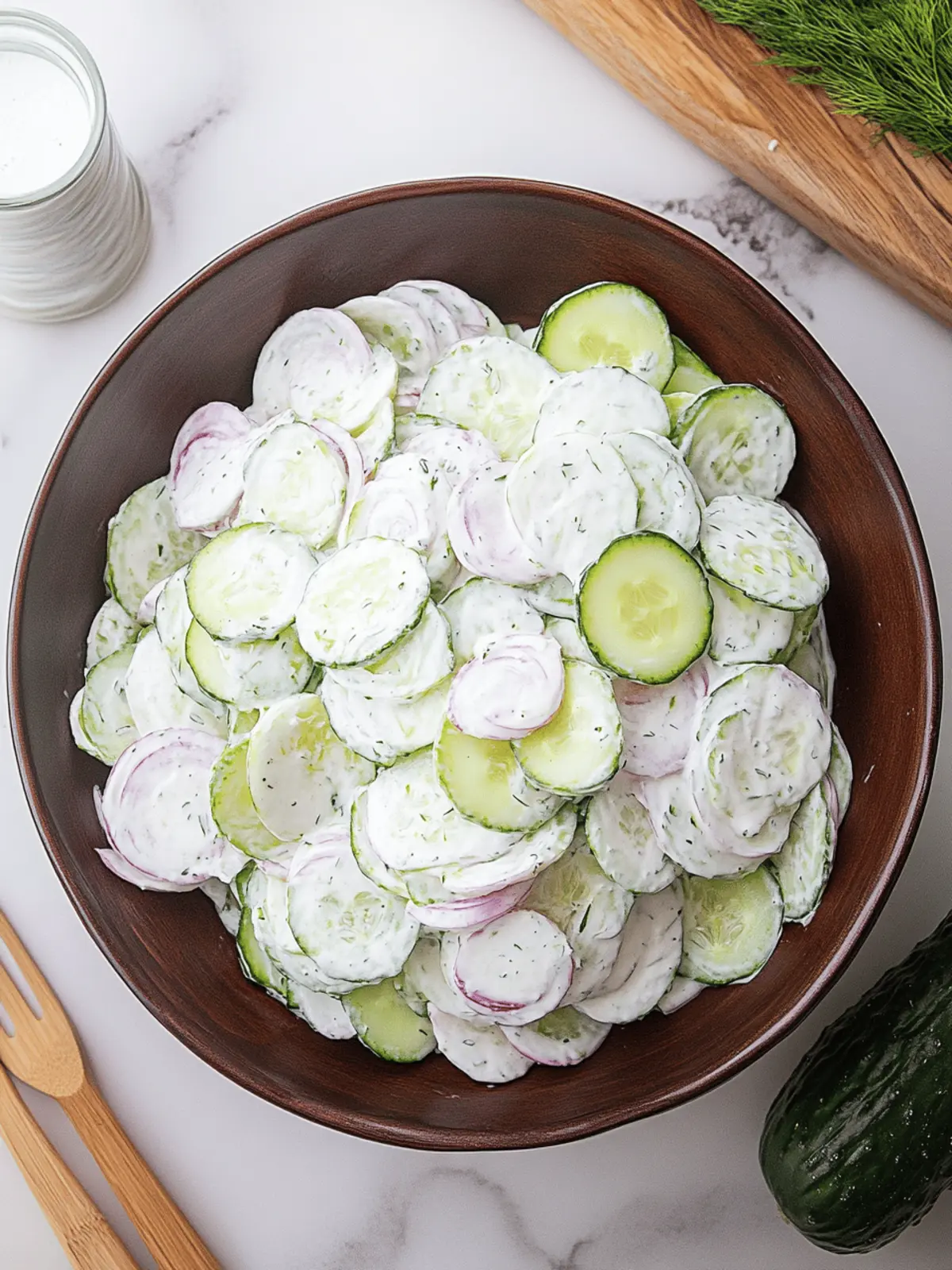 best Creamy Cucumber Salad