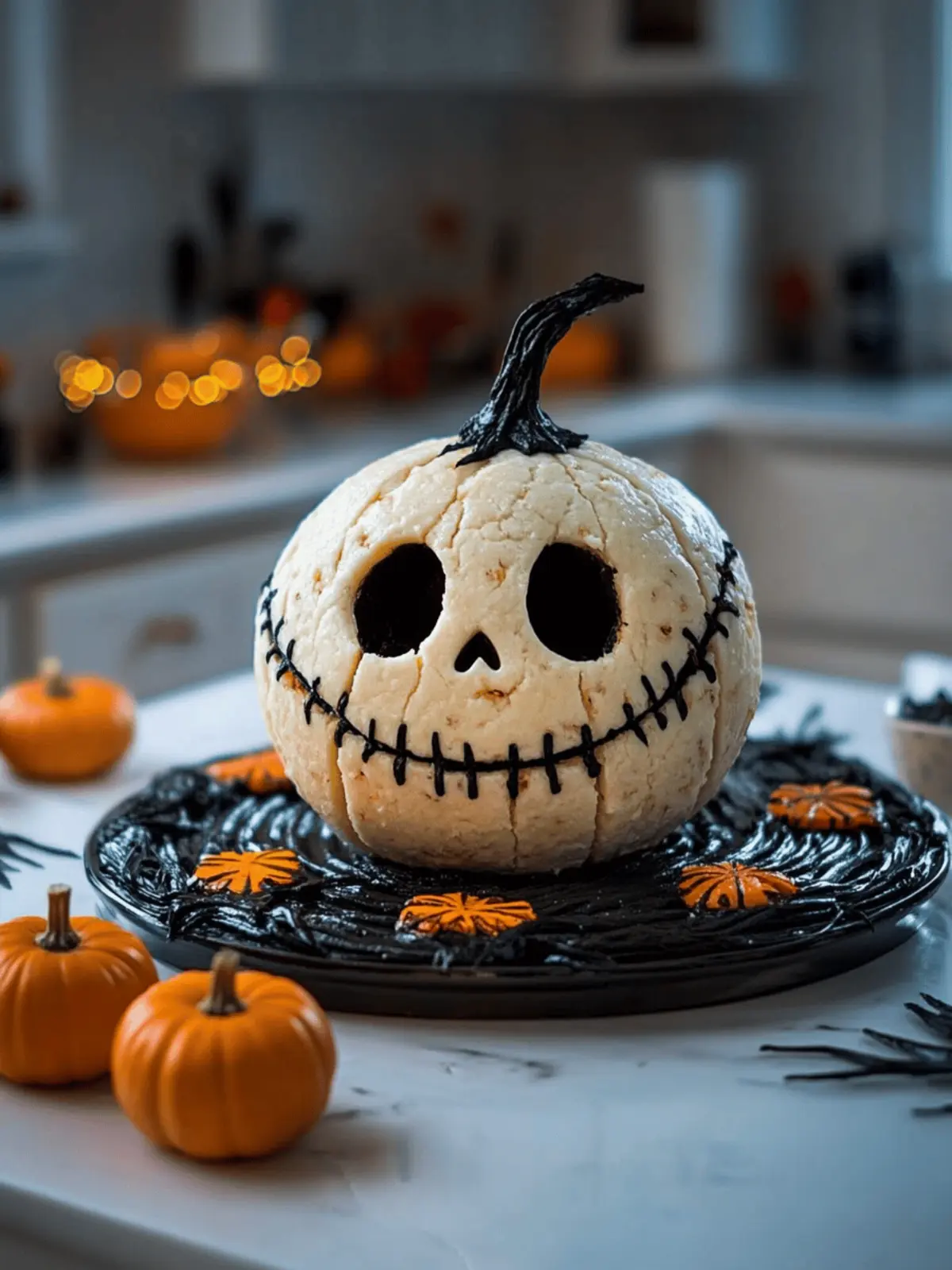 Skellington Cheese Ball Appetizer