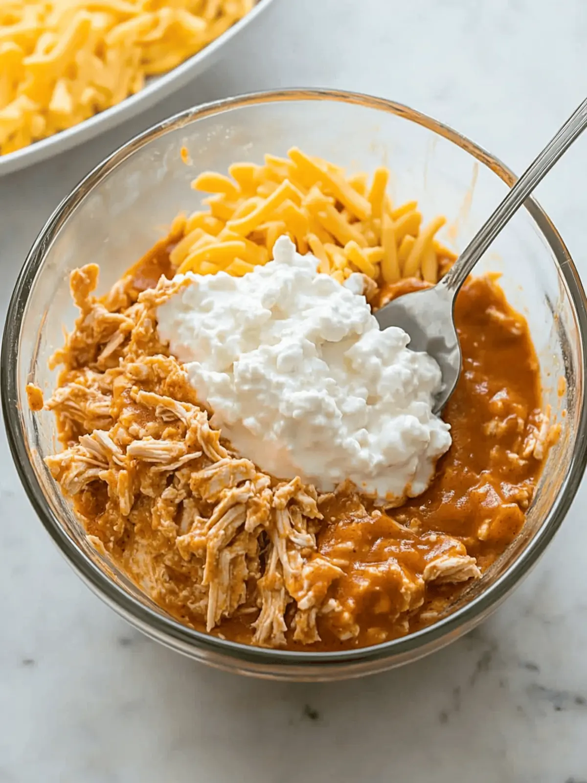 Buffalo Chicken Dip Cottage Cheese