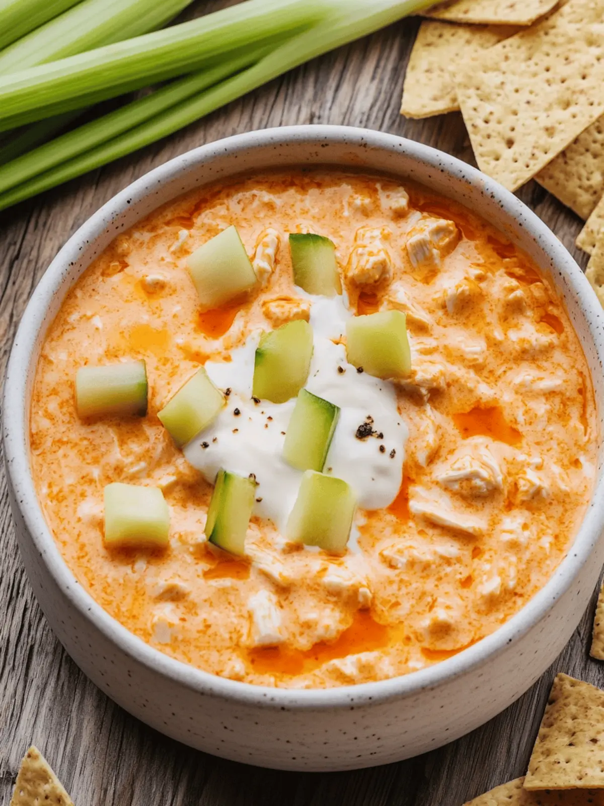 Creamy Buffalo Chicken Dip