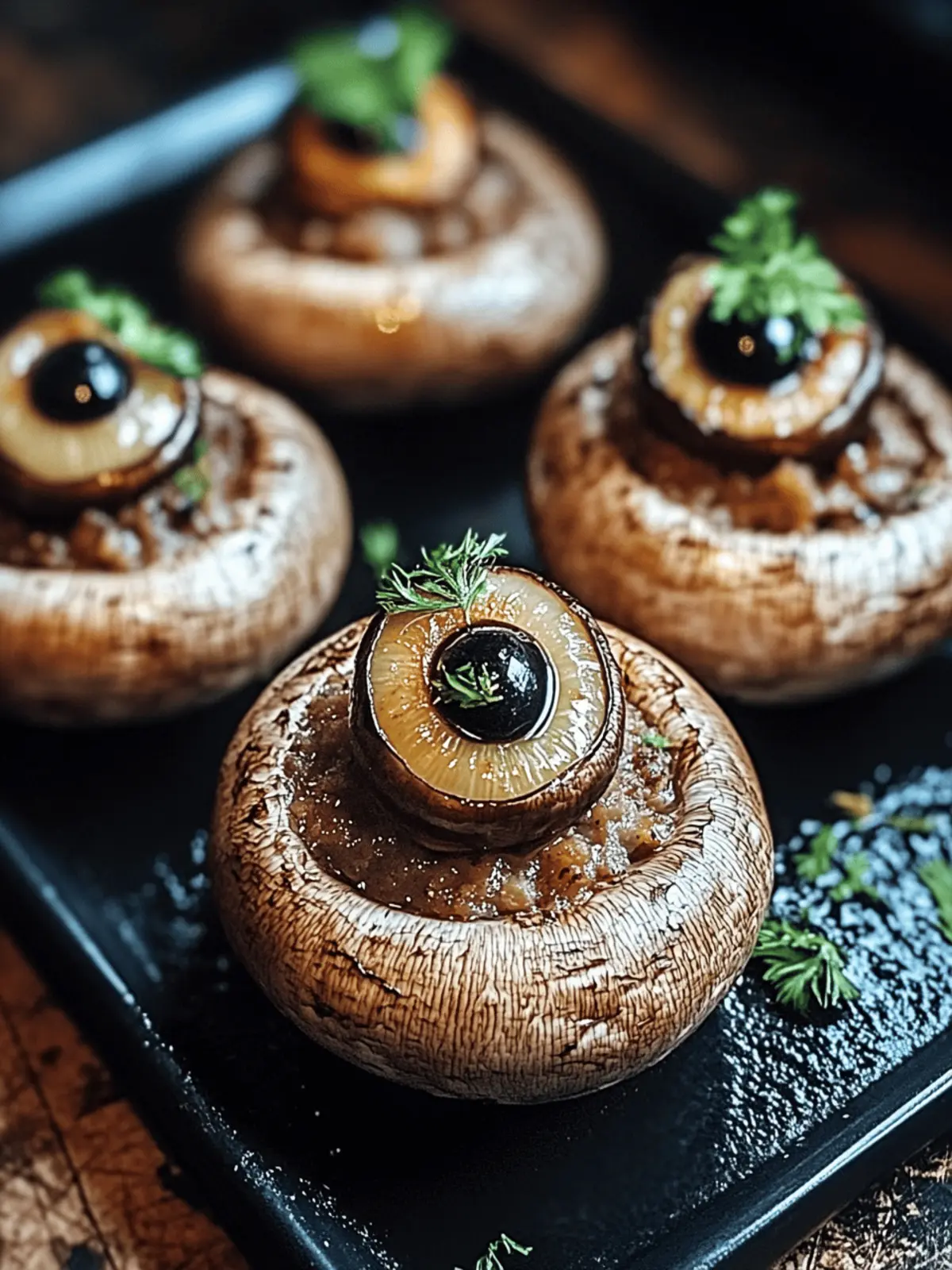 Stuffed Mushroom Eyeballs