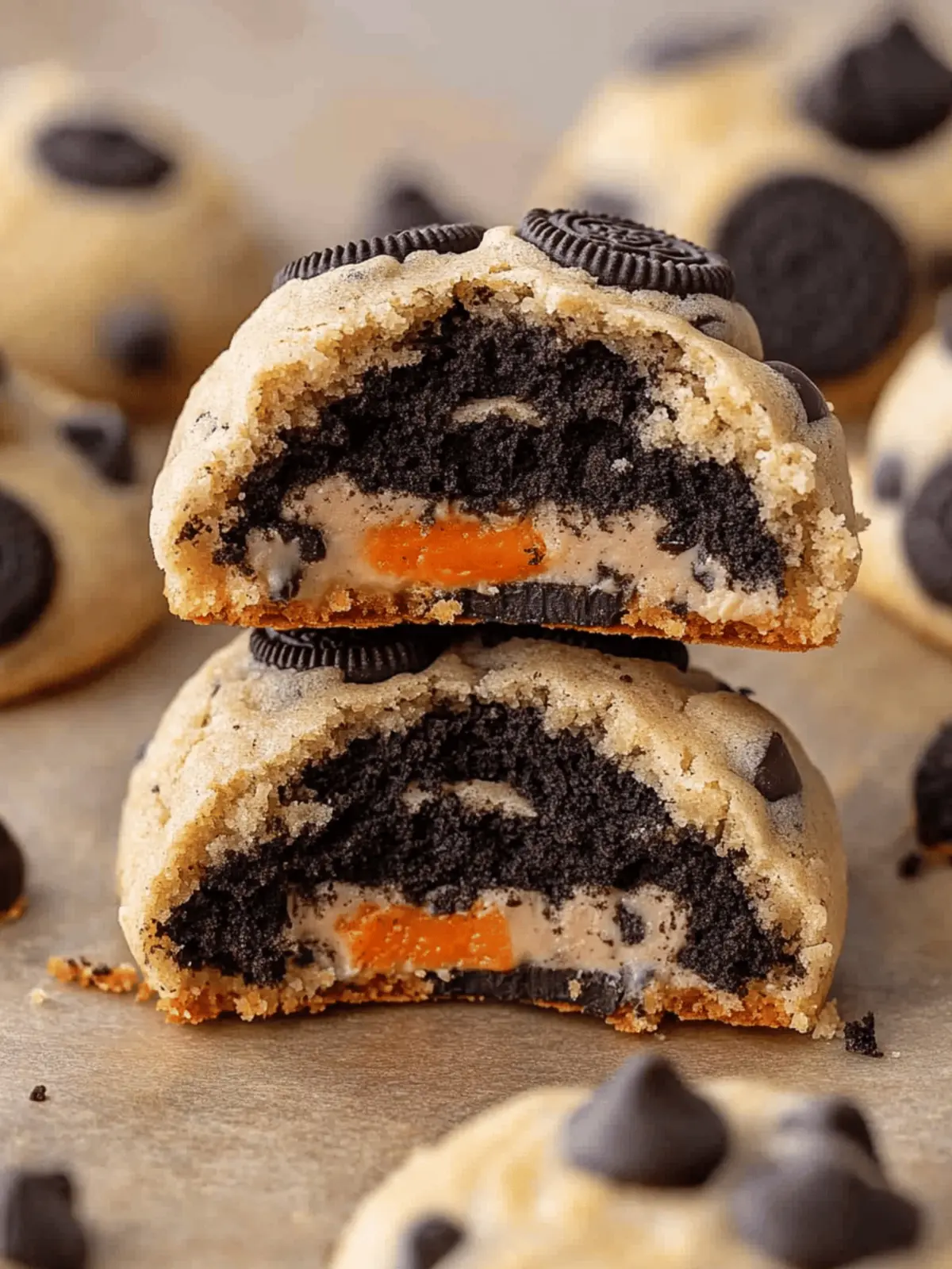 Oreo Stuffed Chocolate Chip Cookies