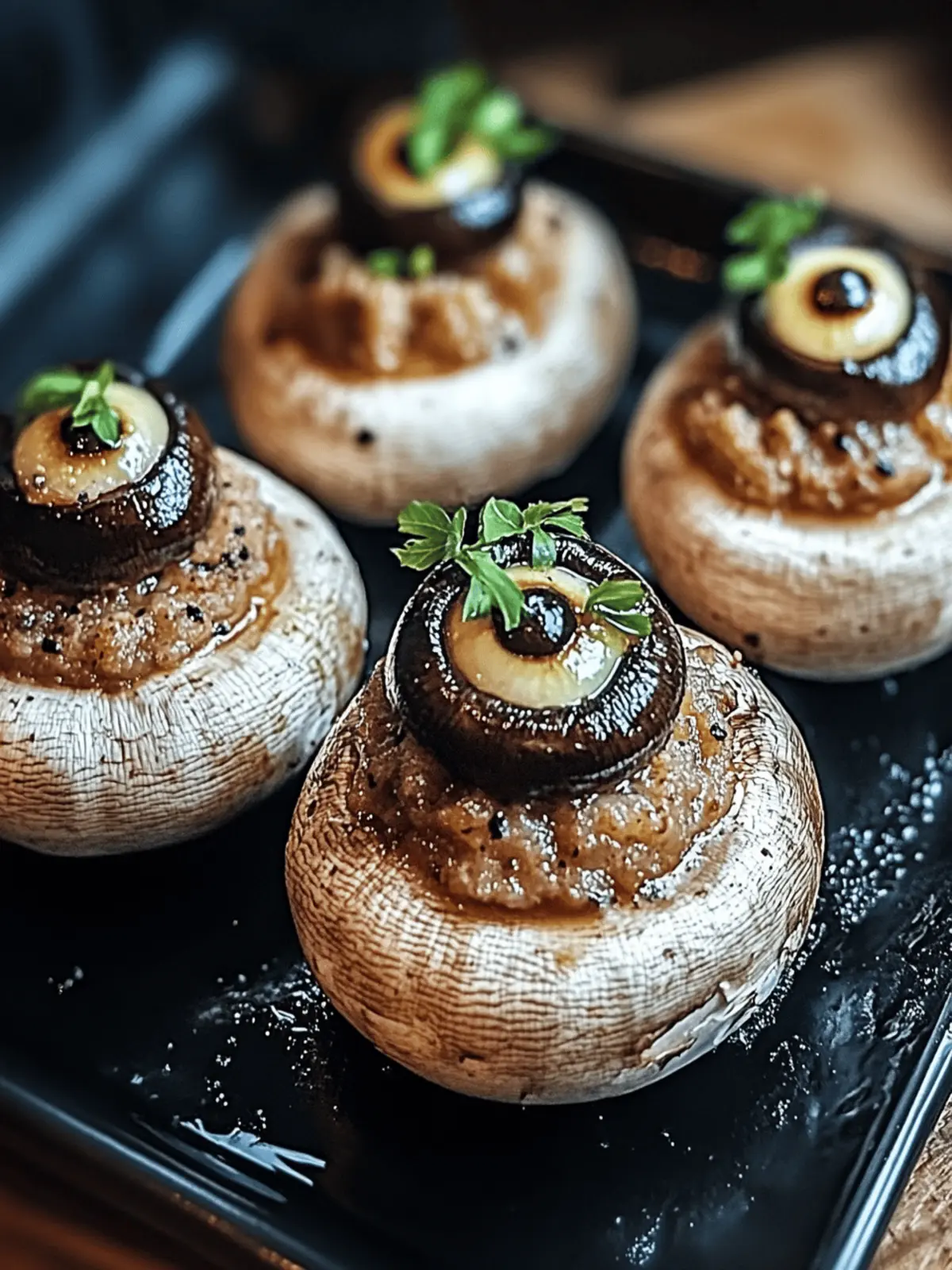 Stuffed Mushroom Eyeballs