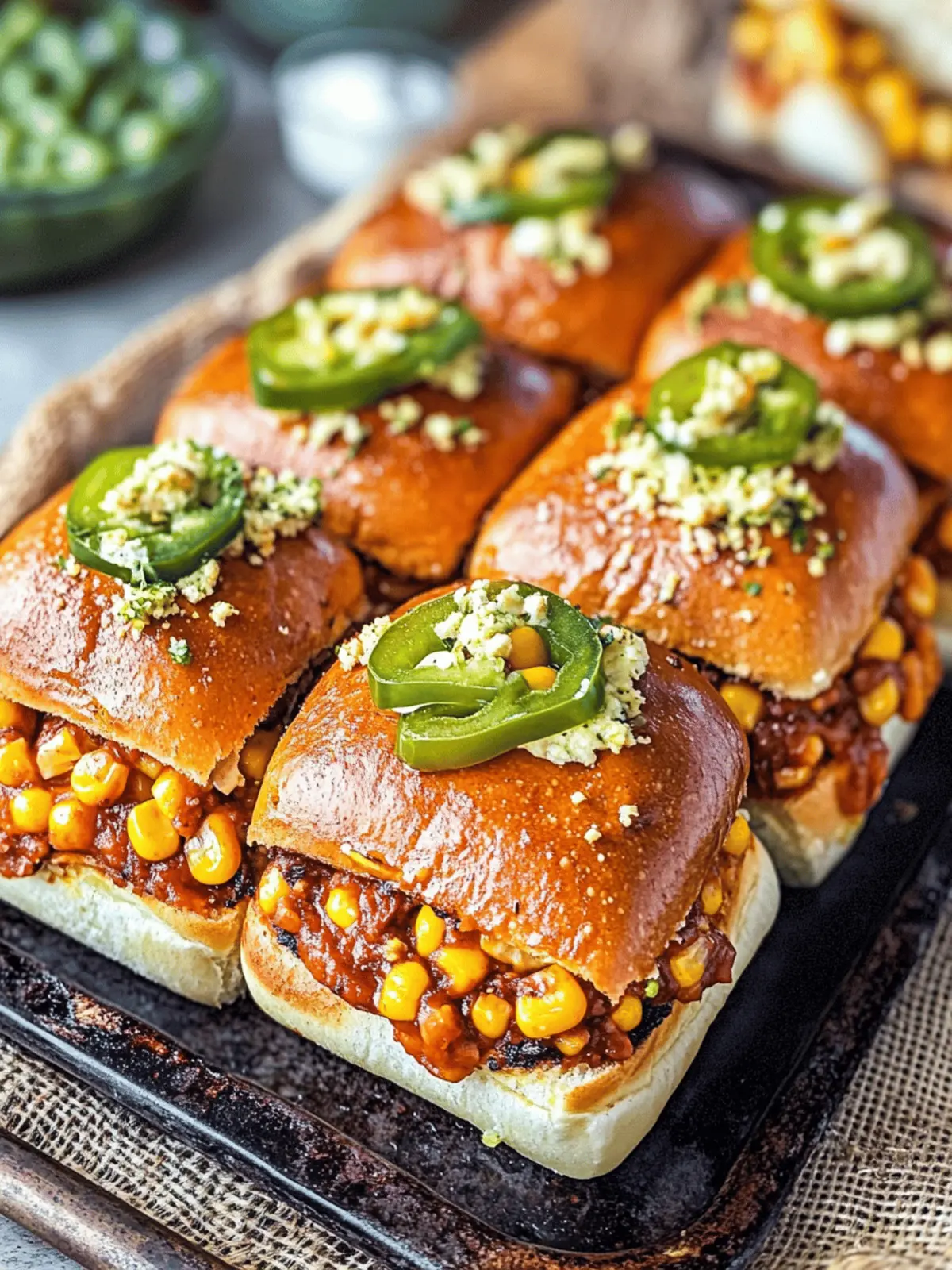 Mexican Paneer & Corn Sliders
