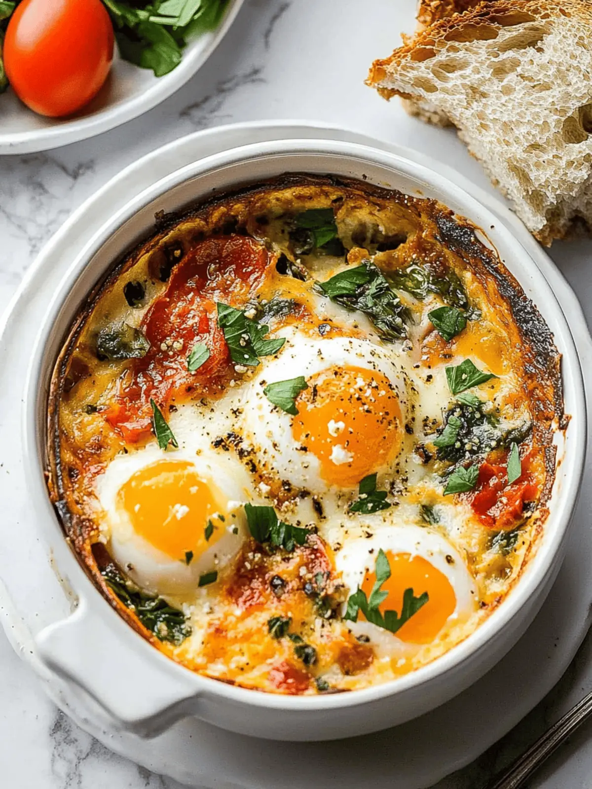 Baked Feta Eggs