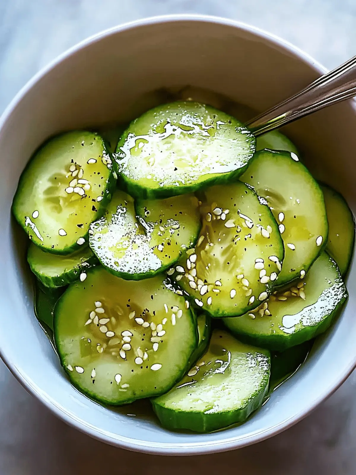 Cucumber vinegar salad