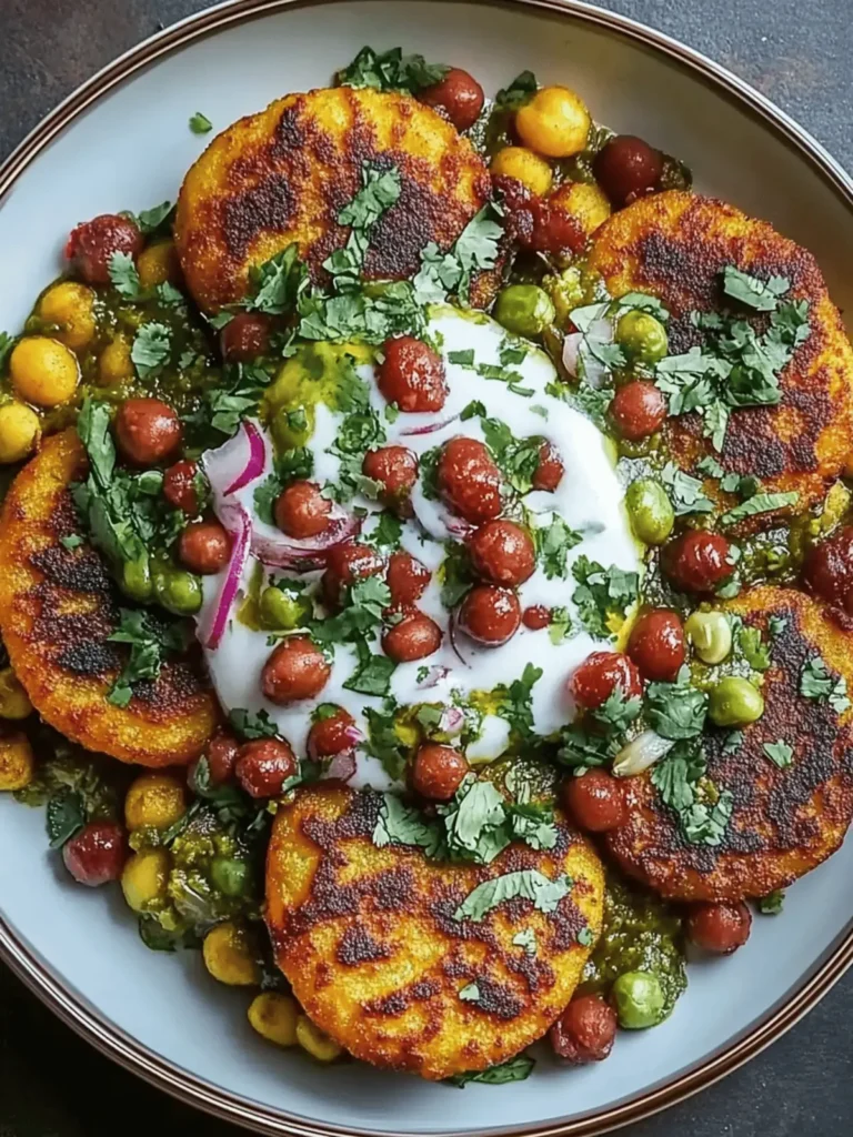 Aloo Tikki with Spiced Chana