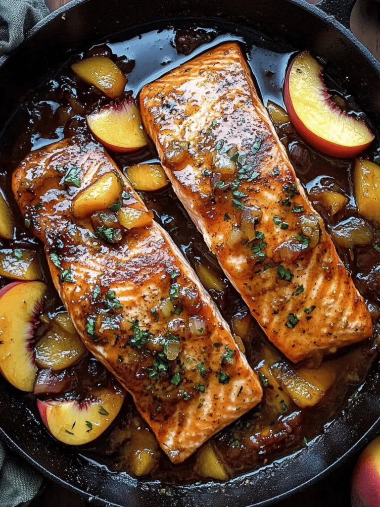 Bourbon Peach Roasted Salmon