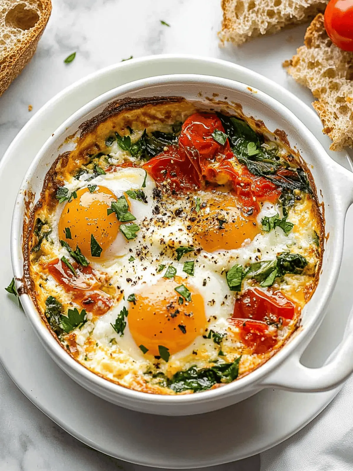Baked Feta Eggs