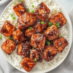 Honey Garlic Salmon Bites
