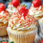 Strawberry Crunch Cupcakes