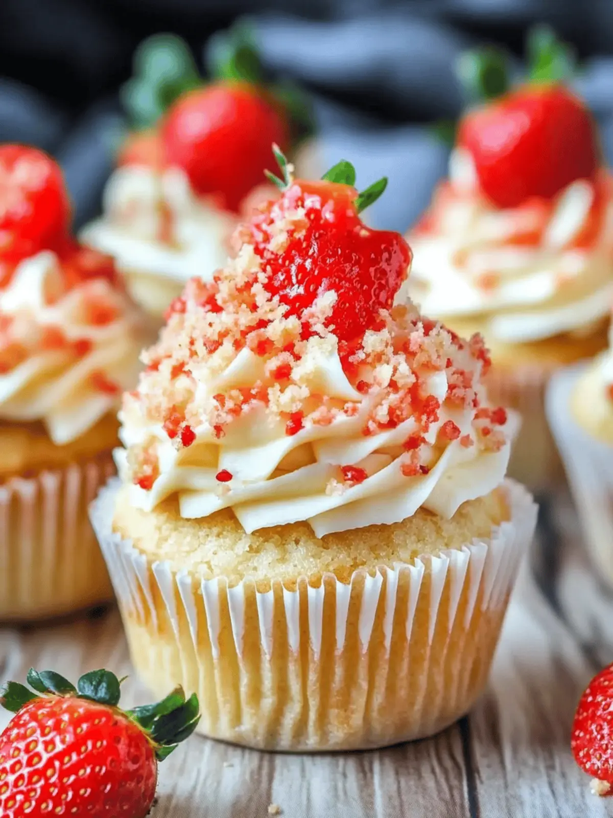 Strawberry Crunch Cupcakes