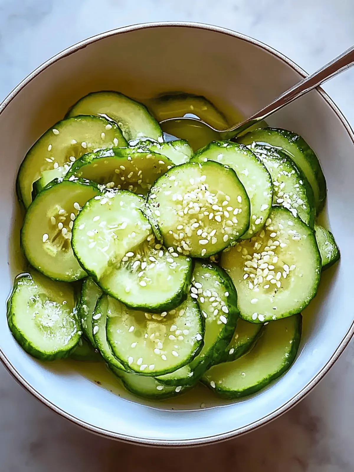 Cucumber vinegar salad