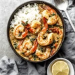 One Pan Creamy Garlic Shrimp