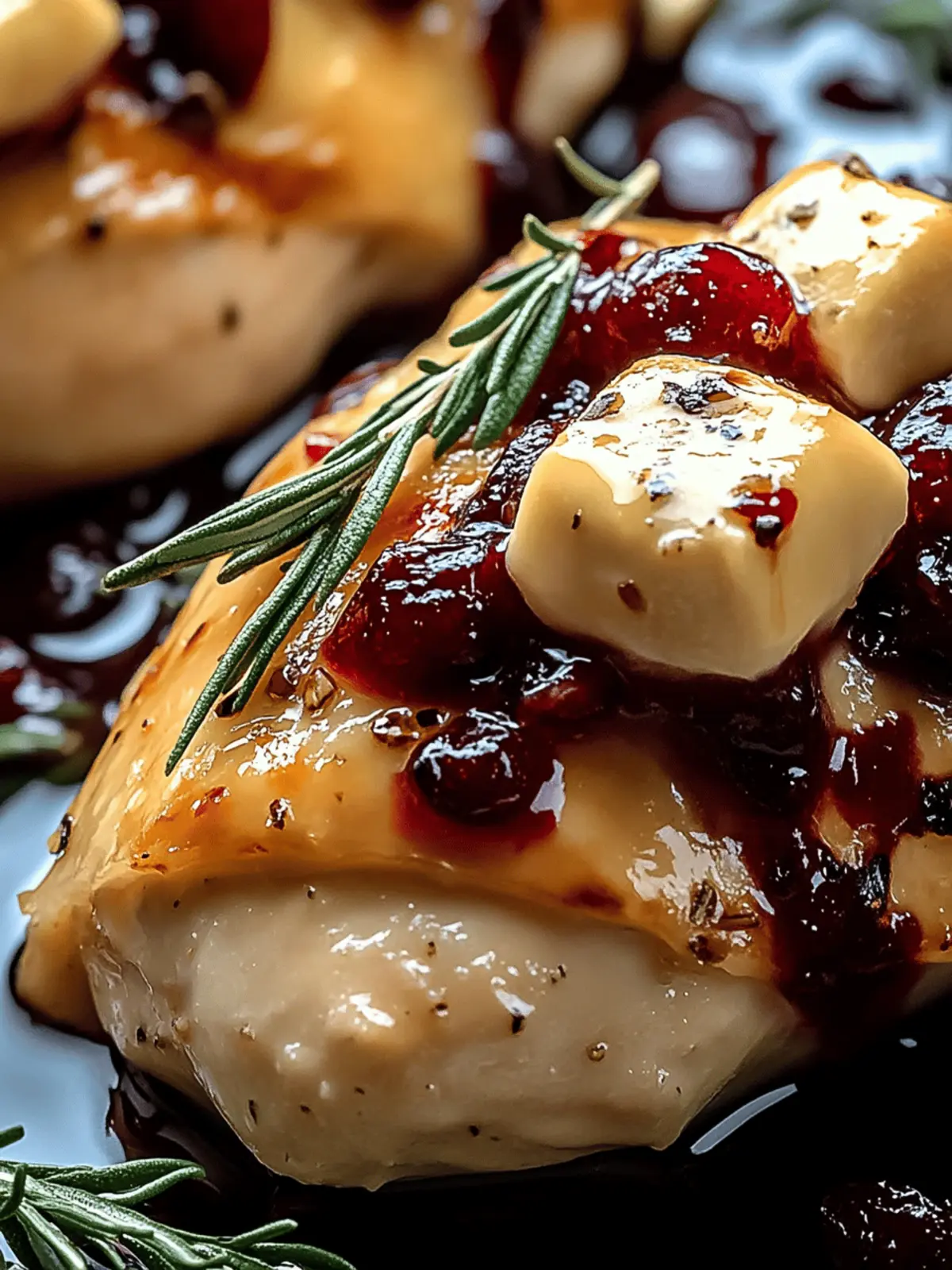 Cranberry Brie Stuffed Chicken
