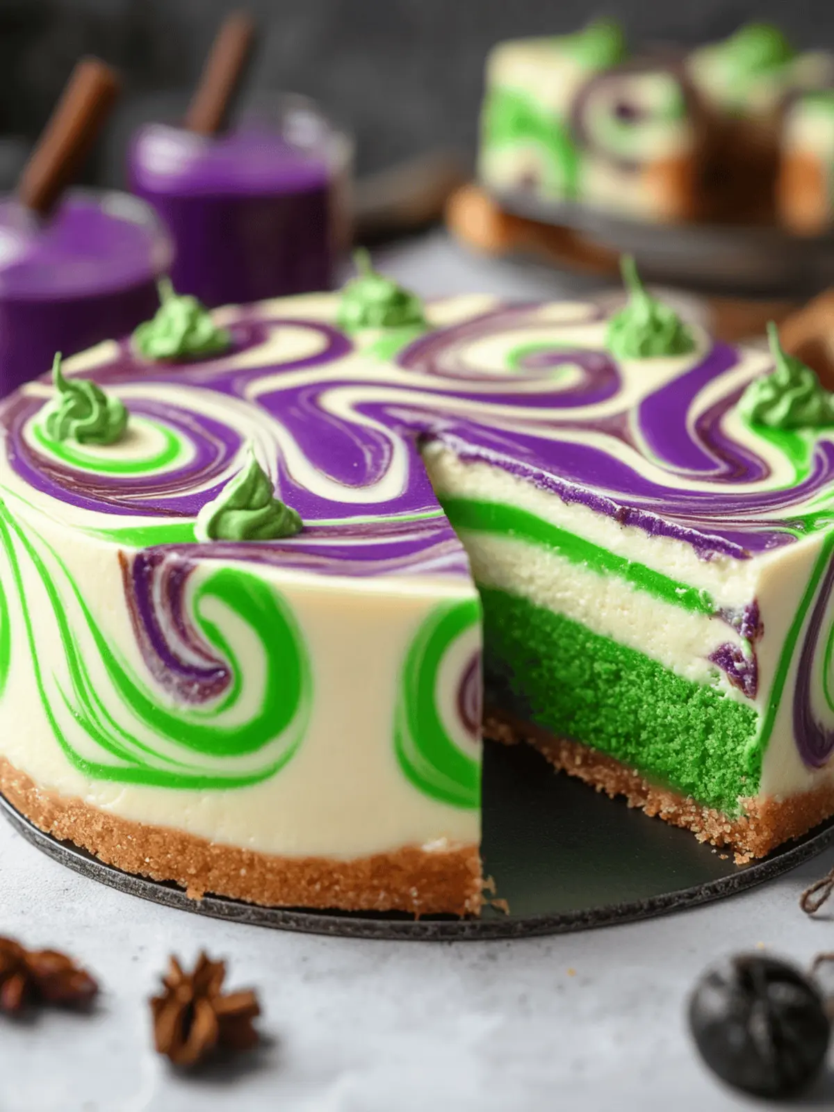 Polyjuice Potion Swirl Cheesecake