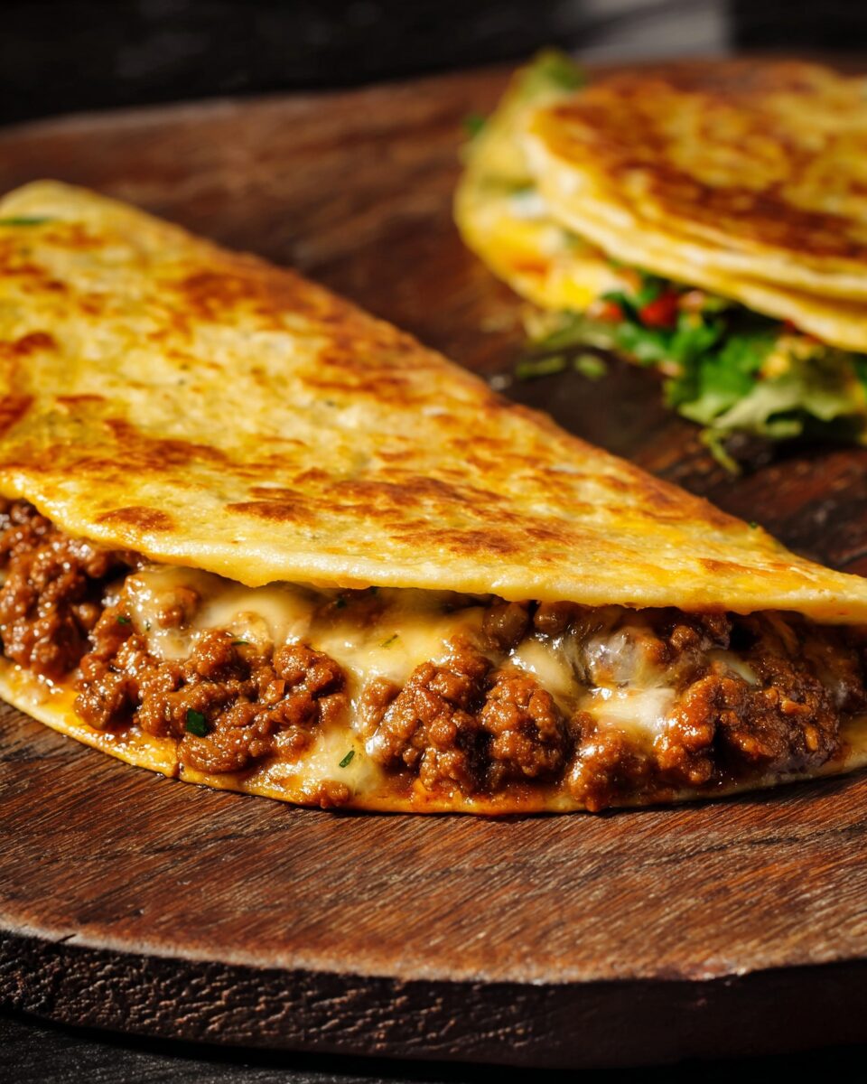 5-Minute Cheesy Meat Quesadilla