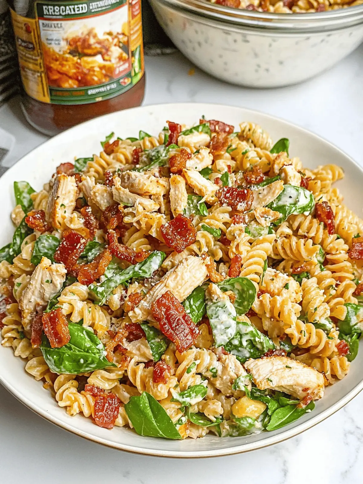 Chicken Bacon Ranch Pasta Salad