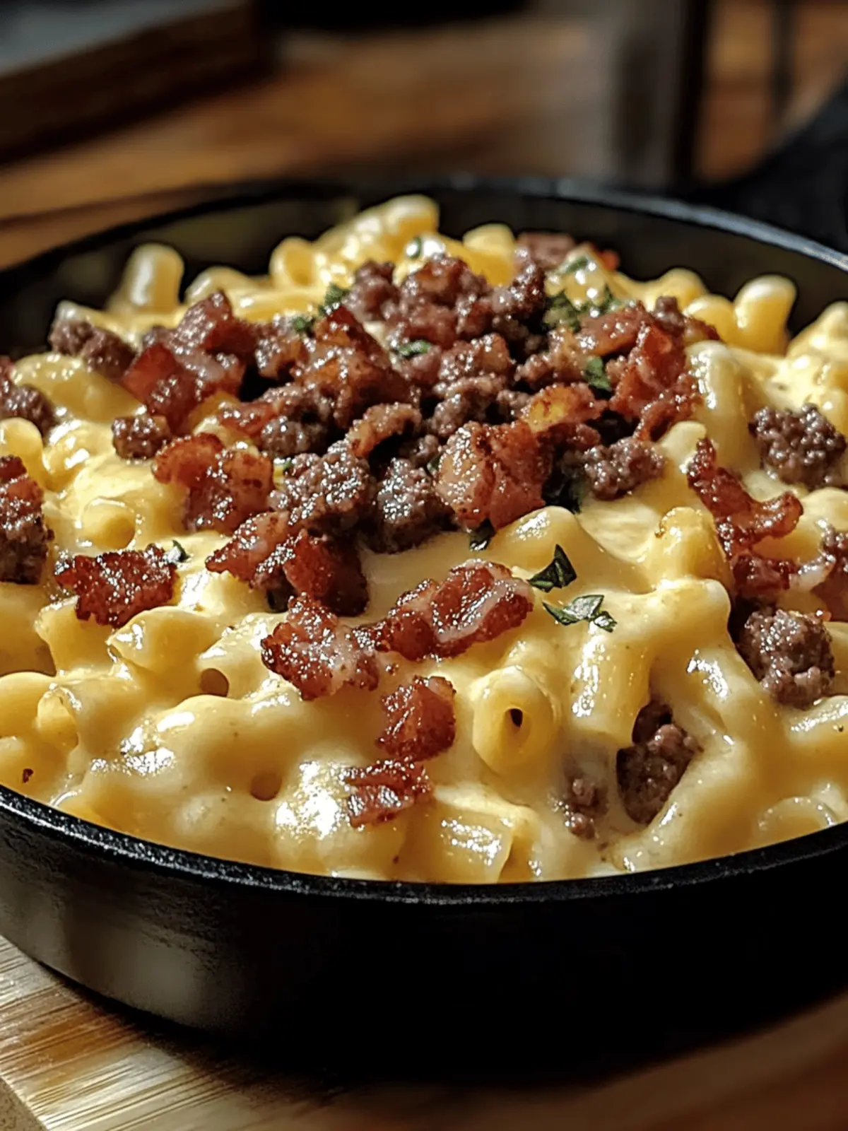 Bacon Cheeseburger Alfredo Pasta