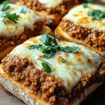 Garlic Bread Sloppy Joe Melts