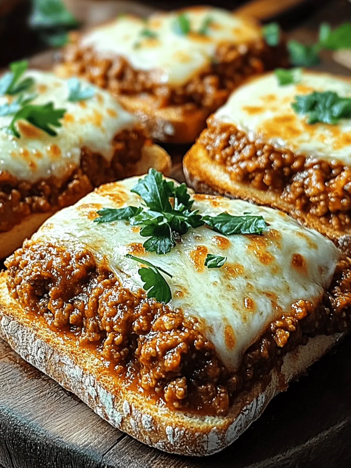 Garlic Bread Sloppy Joe Melts