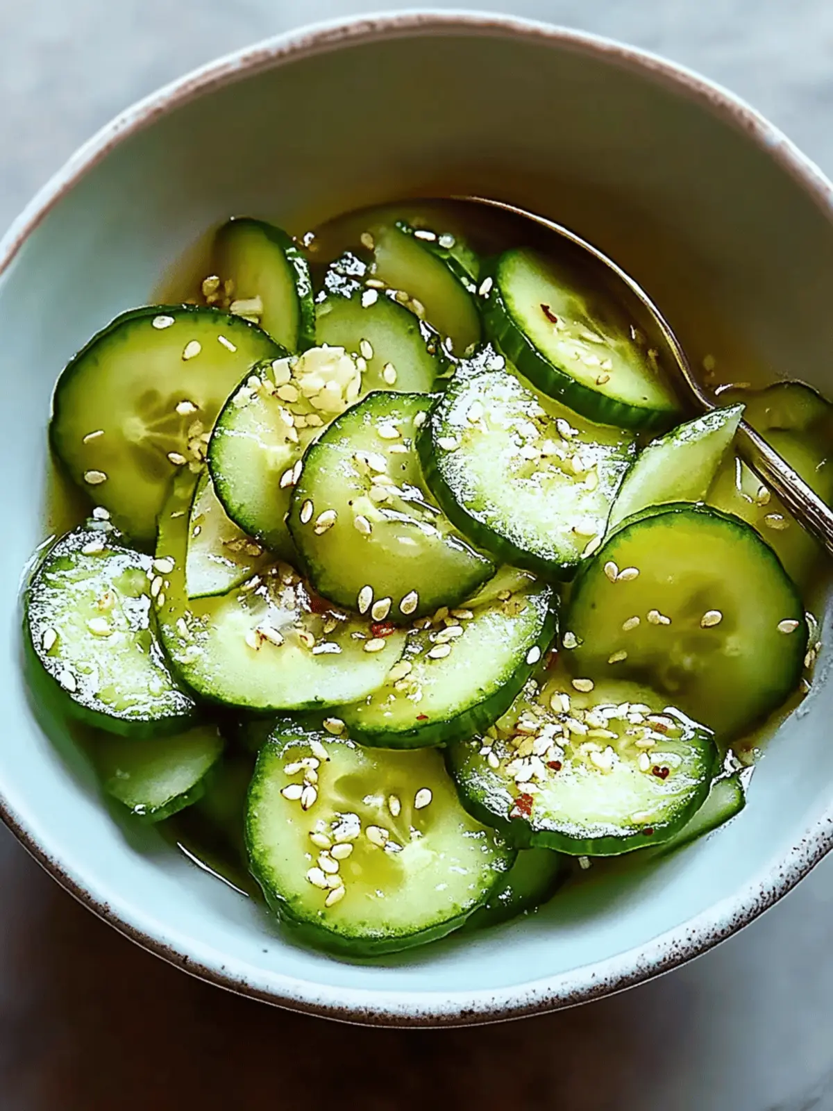Cucumber vinegar salad